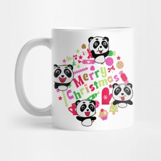 Cute Panda Face For Christmas Mug